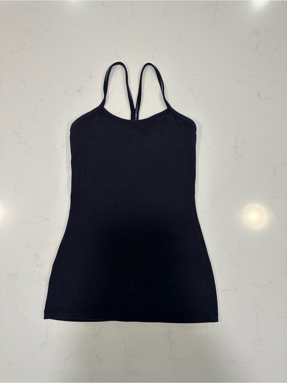 lululemon athletica Black Strappy Tank Top with built in padded bra